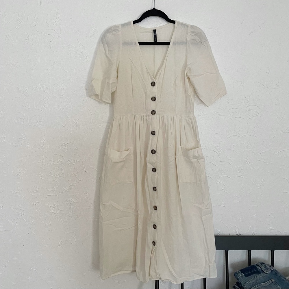 Zara Button Down Linen Dress
